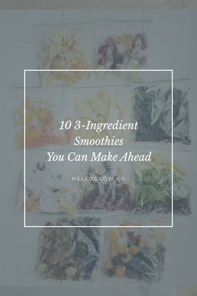 10 batidos de 3 ingredientes que puedes preparar con anticipación