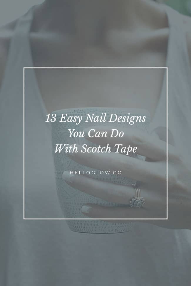 13 diseños de uñas fáciles que puedes hacer con cinta