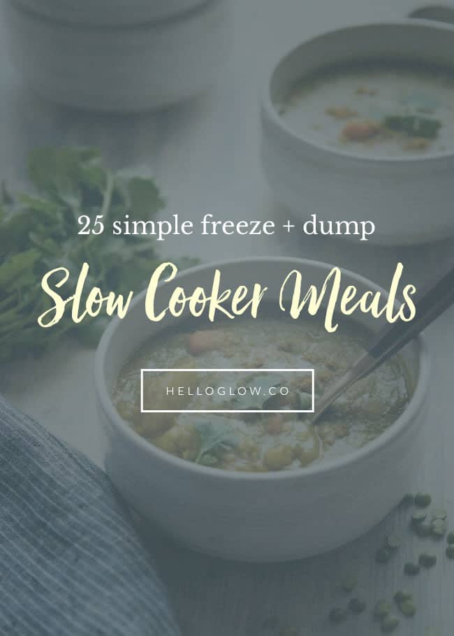 25 comidas sencillas de congelación y descarga en olla de