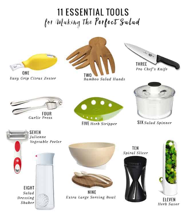 11 herramientas esenciales para hacer la ensalada perfecta